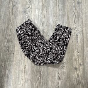 Talbots 8 petites Hampshire pants black polka dots